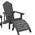 Кресло - шезлонг РИВЬЕРА из ДПК, 135*94*54 см, цвет графит