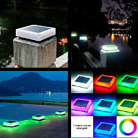 Солнечный светильник SOLAR YARD POST LIGHT 6+1 многоцветный, 13*13*4 см