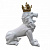 Скульптура Король лев, 82*70 см, цвет белый