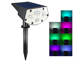 Солнечный светильник направленного света RGB SOLAR SPOT LIGHT, 30 см, многоцветный