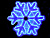 Панно светодиодное уличное "Снежинка", 60 см., цвет синий