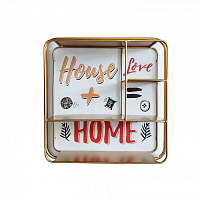 Полка навесная HOME, 39*39 см, металл