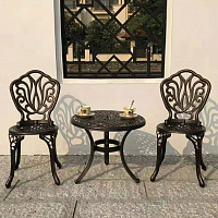 Садовая мебель из алюминия HOME GARDEN 2+1, цвет бронзовый
