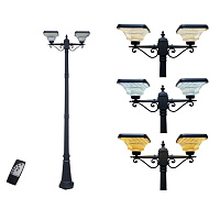 Солнечный светильник со столбом 3 LIGHTS - 2 HEAD, 270см