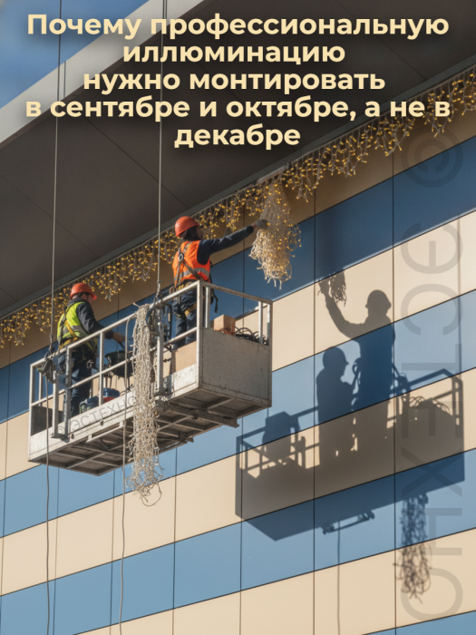 Почему профессиональную иллюминацию нужно монтировать в сентябре и октябре