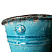 Кашпо навесное керамика FRENCH TURQUOISE, 26*27 см