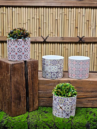 Набор кашпо из керамики 12.5*11.5