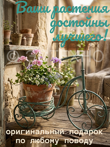 Декоративная подставка для цветов ВЕЛОСИПЕД, 38*53