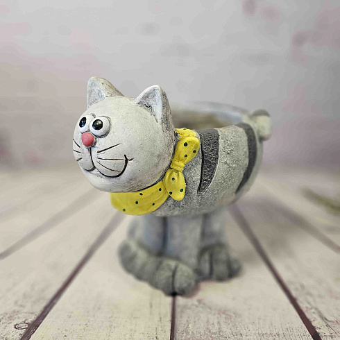 Садовая фигура кашпо КОТ, 34*38 см