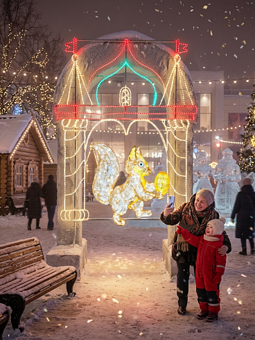 Световая конструкция БЕЛКА В ТЕРЕМЕ, 200*250 см