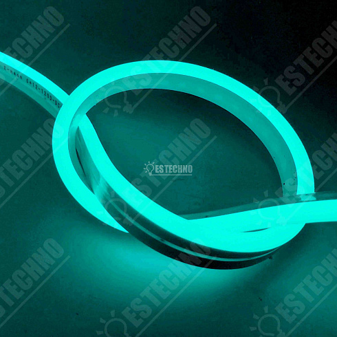 Гибкий неон  светодиодный FLEX NEON 6х12 мм, бирюзовый, 12В