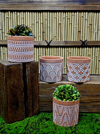 Набор кашпо из керамики 13.5*13