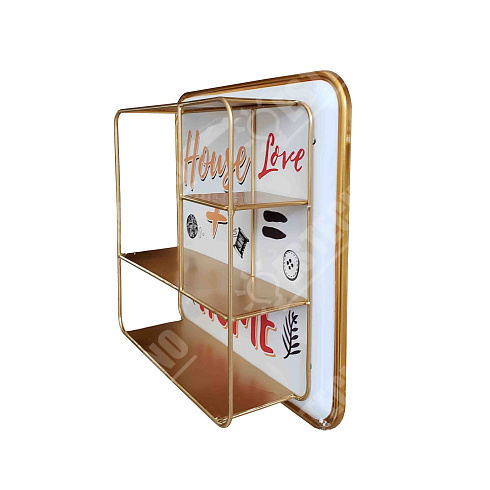 Полка навесная HOME, 39*39 см, металл