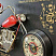 Часы настенные интерьерные ESTECHNO «Vintage Motorcycle» Loft 3D, 80*60 см