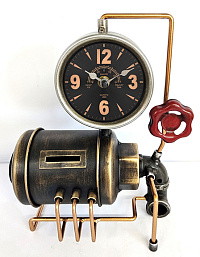 Часы настольные ИНДУСТРИАЛНЫЙ СТИЛЬ, 19*12*25,5 см