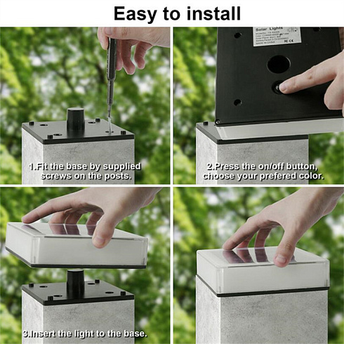 Солнечный светильник SOLAR YARD POST LIGHT, 13*13*4 см