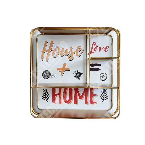 Полка навесная HOME, 39*39 см, металл