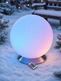 Ландшафтный светильник ШАР 80 см, 220В, RGB, основание из нержавеющей стали 9 кг