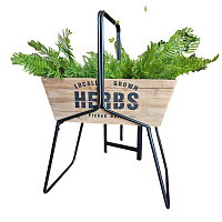 Кашпо из дерева и металла 64*37*85 см