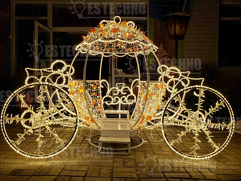 Светодиодная конструкция "Карета", 210х160 см.