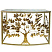 Консоль с зеркальной столешницей GOLDEN TREE, 110*80 см