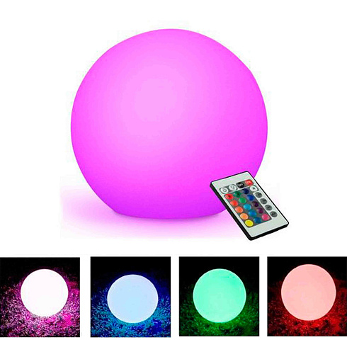 Cветильник шар уличный MOONLIGHT, Ø30 см, RGB многоцветный