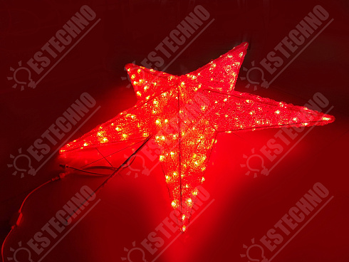 3D Фигура акриловая уличная светодиодная ЗВЕЗДА, 120*120*30 см