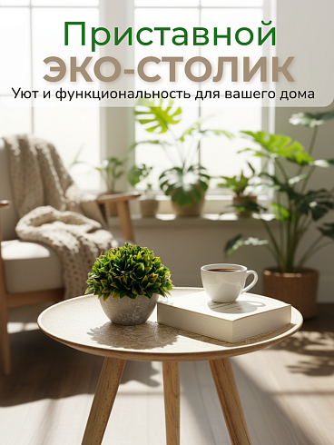 Приставной ЭКО-СТОЛИК с восточным орнаментом 40*45 см