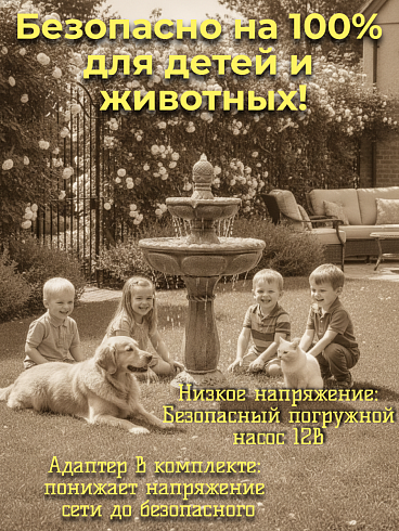 Садовый двухъярусный фонтан «Римская классика»