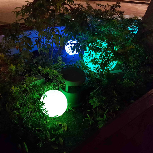 Cветильник шар уличный MOONLIGHT, Ø20 см, RGB многоцветный