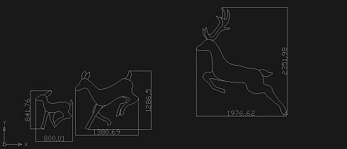 Светодиодная композиция 3D ОЛЕНИ В ПРЫЖКЕ, 3 шт 84*80см, 138*129 см, 198*235 см