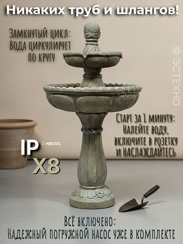 Садовый двухъярусный фонтан «Римская классика»