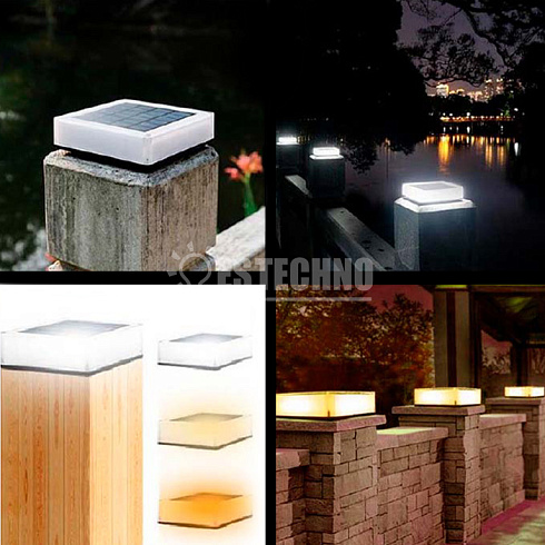 Солнечный светильник SOLAR YARD POST LIGHT, 13*13*4 см