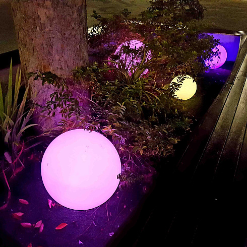 Cветильник шар уличный MOONLIGHT, Ø30 см, RGB многоцветный