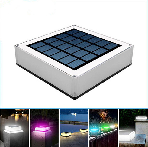 Солнечный светильник SOLAR YARD POST LIGHT 6+1 многоцветный, 13*13*4 см