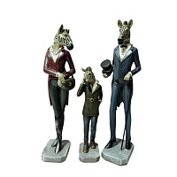 Фигуры декоративные СЕМЕЙКА ЗЕБР, набор 3 шт