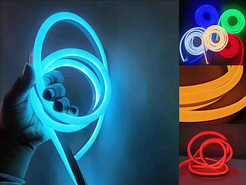 Светодиодный шнур с эффектом неонового свечения ГИБКИЙ НЕОН RGB, 15х25 мм, 220В