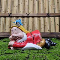 Садовая фигура из полимерного материала ГНОМ С ПТИЧКОЙ 56*32*33 см