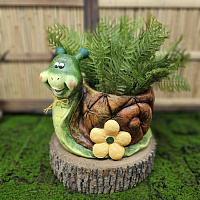 Садовая фигура кашпо УЛИТКА, 40*28*33 см