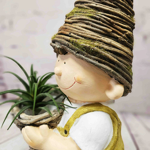 Садовая фигура ГНОМ С КОРЗИНОЙ, 65*25 см