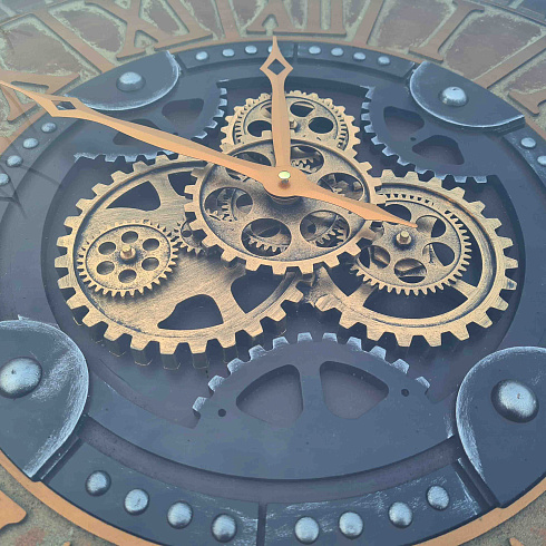 Часы настенные с подвижным механизмом INDUSTRIAL GEAR, Ø80 см