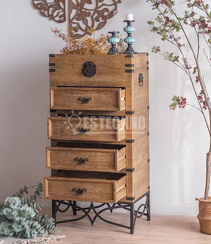 Комод винтажный АЗИАТСКИЙ СТИЛЬ, 55*39*112.5см