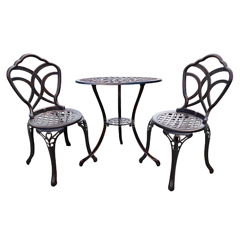 Садовая мебель из алюминия HOME GARDEN 2+1, цвет бронзовый