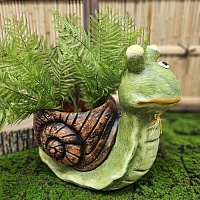 Садовая фигура кашпо УЛИТКА, 50*42*28 см