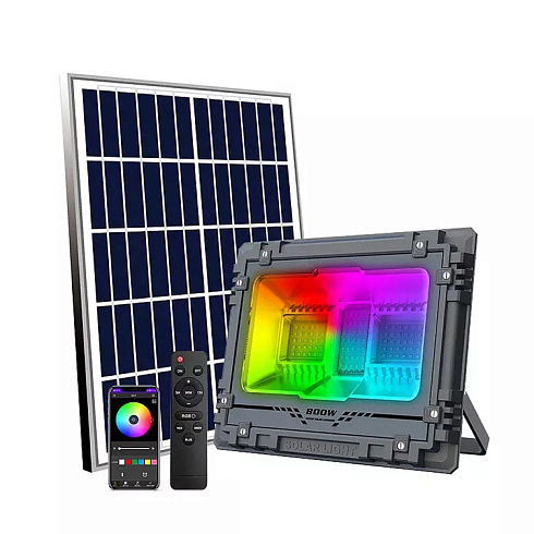 Солнечный прожектор TERMINATOR, цветной RGB, 500Вт